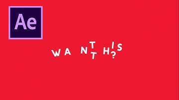 Wiggly text tutorial in After  Effect-Simple After Effect Tutorials