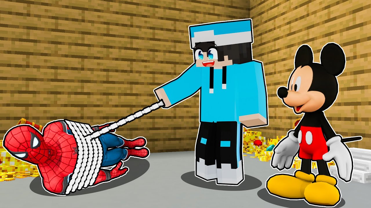 ماين كرافت لكن مسكنا سبايدر مان الحرامي !!؟ 😱🕸️