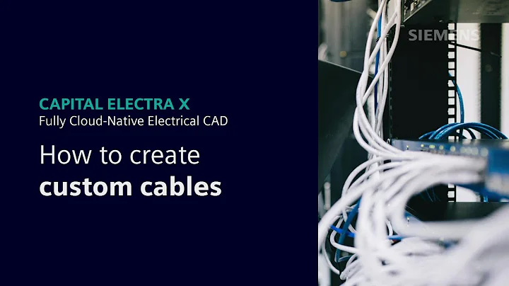 How to Create Own Cables for Your Wires in Capital Electra X – Cloud-native Electrical CAD