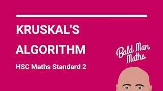 BMM - Kruskal's Algorithm (HSC Std 2)