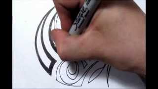 Drawing a Simple Tribal Maori Design - Quick Sketch