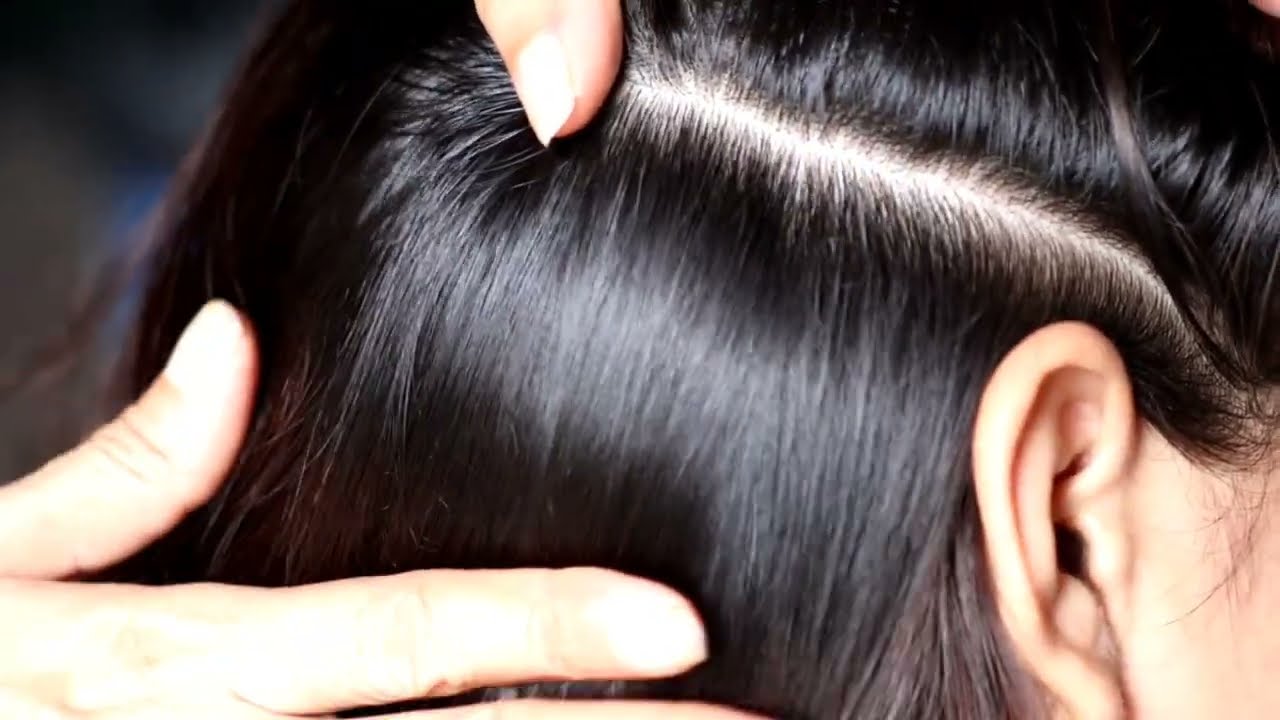 Checking nits in Long hair.