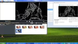 SplitCam Webcam Effect Video White Contours Filter screenshot 3