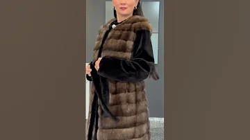 Шуба из меха норки и соболя