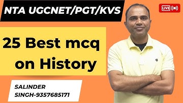 25 Best mcq on History | NTA UGC /NET-JRF,UPSC,PGT BY:Salinder Singh