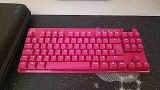 Logitech PRO X TKL LIGHTSPEED Gaming Keyboard (Pink) Unboxing