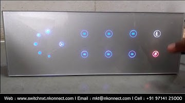 Switchnxt 8 module Touch Switchboard, glass touch
