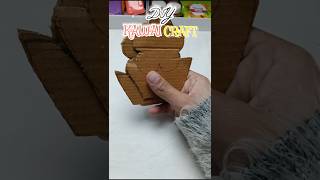 DIY kawai craft✨💗|with waste cardbod |#diy #artshorts #craft #millionviews #cardboardcraft