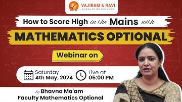 How to score high in the Mains with Mathematics Optional | Vajiram & Ravi