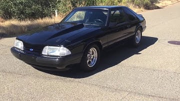 8-second 1000whp 363ci Vortech YSI Fox-body Mustang idle & rev