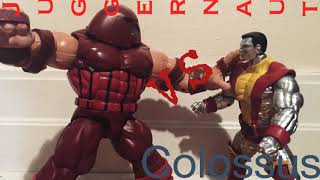 JUGGERNAUT  VS COLOSSUS marvel legends stop motion