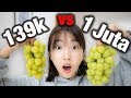 ANGGUR 139K  VS 1 JUTA JEPANG RASANYA ??? | MUKBANG ASMR 😱😍