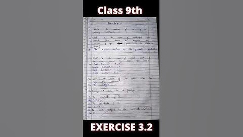 NCERT Class 9th Chapter 3 Coordinate Geometry Exercise 3.2 solution  #maths #class9liveclass#ncert