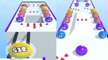 Ball Run Merge 2048 Gameplay All Levels 145 -146 | Amazing Android balls Games