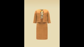 ฉลองพระองค์ชุดกลางวัน (Afternoon Ensemble - Orange Suit)