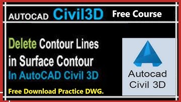 How To Delete Extra Contour Lines From Surface In AutoCAD Civil 3d | Surface Creation In Civil 3d