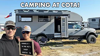 Trackside RV Camping at COTA in the Ultimate Overland Rig!