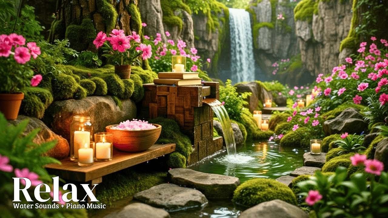 Relaxing Music + Water Sounds for Meditation 🌿 Relieves Anxiety and Depression, Deep Healing