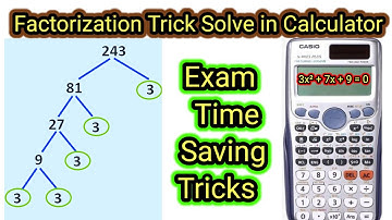 how to solve factorization questions on the calculator | Calculator tricks