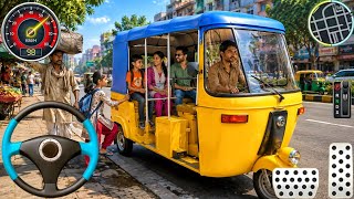 Tuk Tuk Rickshaw 3D Driving Game: City Rickshaw Pick Drop Passenger Transport! New Android Gameplay screenshot 5