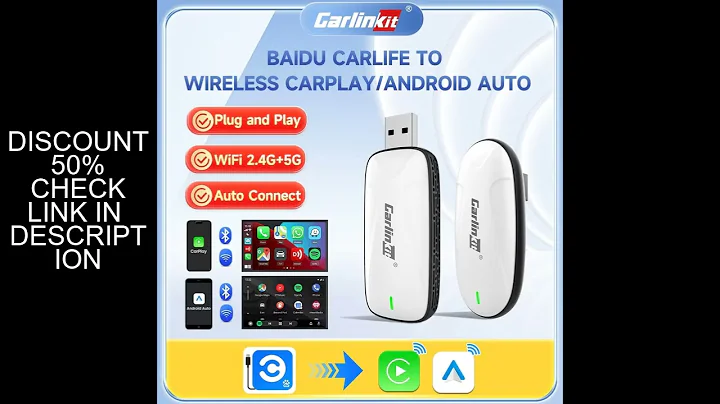 CarlinKit X1CA Baidu Carlife Wired to Wireless CarPlay Android Auto Adapter 2in1 Streaming Box Plug