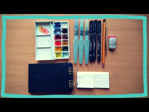 Mini watercolor kit for traveling & hiking
