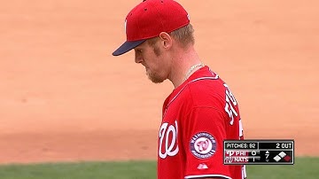 PHI@WSH: Strasburg whiffs 10 over seven scoreless
