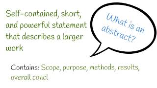 How to Write an Abstract