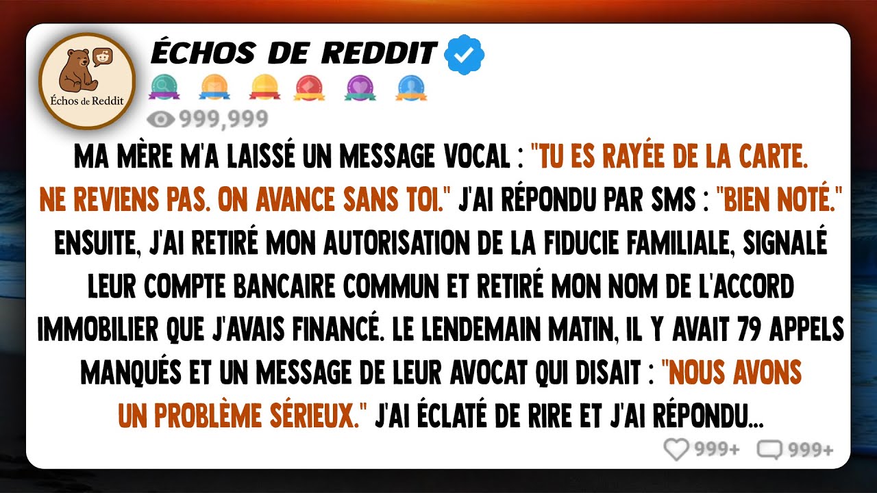 Ma mère a laissé un message vocal : 