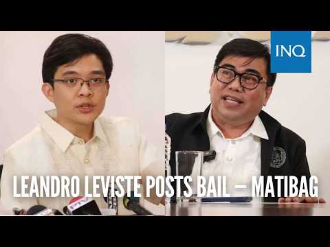Leandro Leviste posts bail — Matibag
