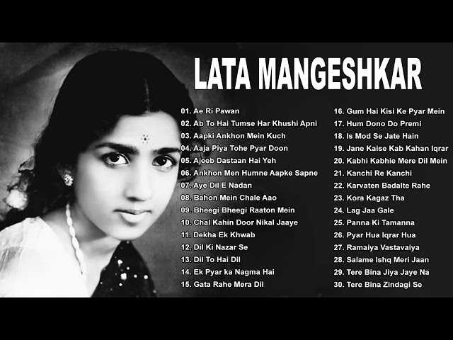 Evergreen Romantic Songs of Lata Mangeshkar class=