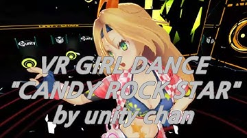 VR Girl Dance "CANDY ROCK STAR" by unity chan DEMO PLAY google cardboard