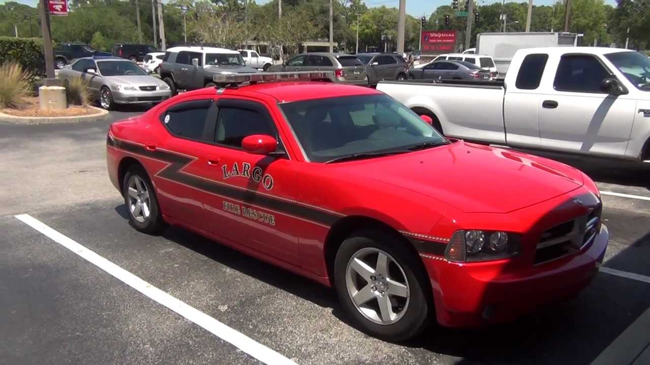 LARGO FIRE RESCUE CHIEFS DODGE CHARGER IN FLORIDA - YouTube