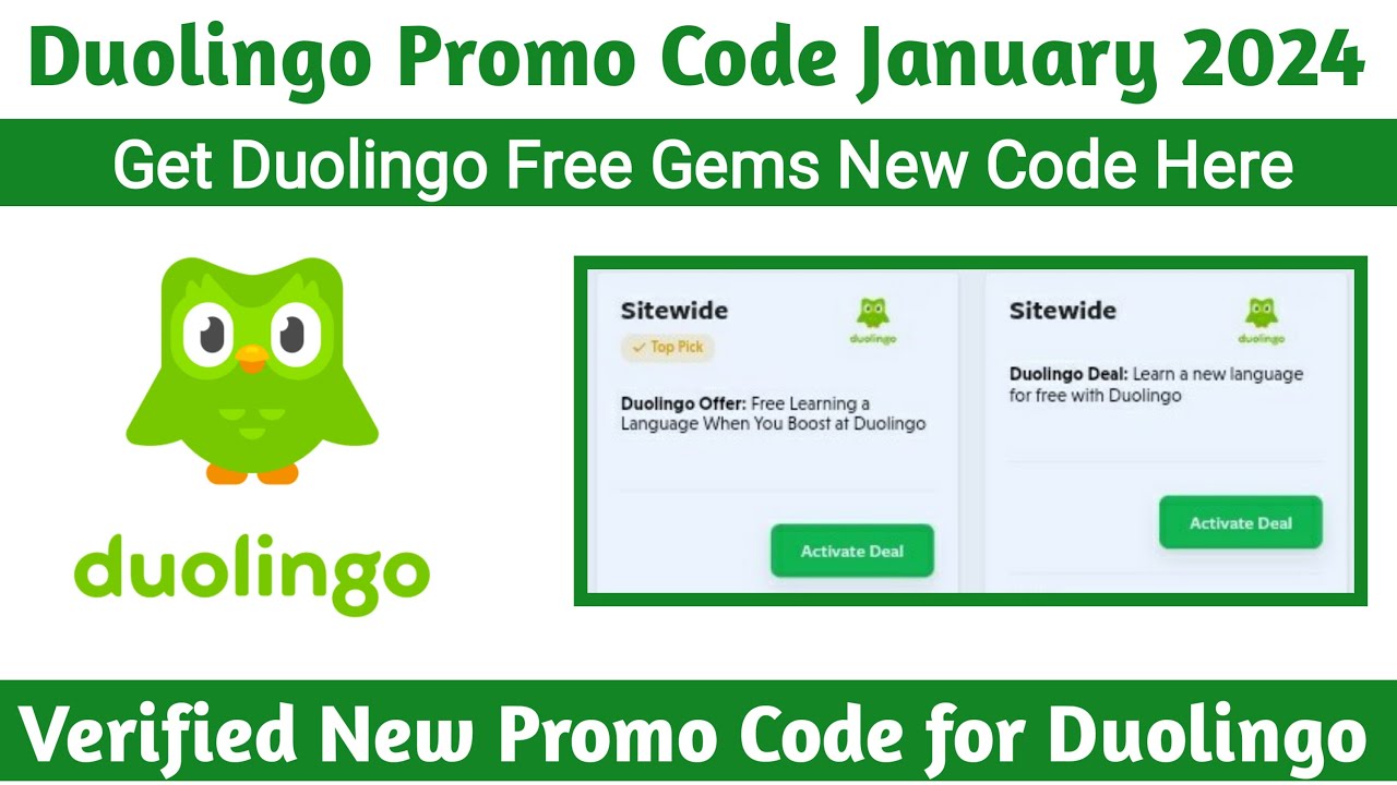 Duolingo Promo Code January 2024 Duolingo Promo Codes For Gems YouTube