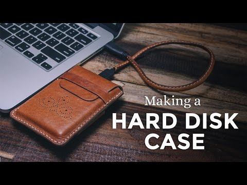 Making A Leather Hard Disk Case / Pouch ⧼Week 13/52⧽ Seagate Backup Plus Slim
