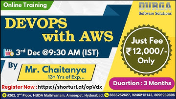 DEVOPS with AWS Online Training @ DURGASOFT