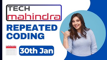 30 Jan | Tech Mahindra Coding Questions 2024 || Tech Mahindra Assessment Test 2024 || Tekno UF
