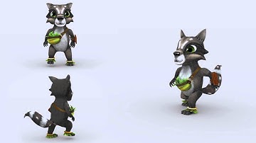 Raccoon, character animation / 3ds max / Vray / After Effects / Low poly / CGI short film