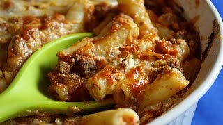 Easy Baked Ziti - Lighter, Less Fat