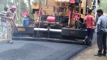 Laying of Bituminous Macadam By Paver