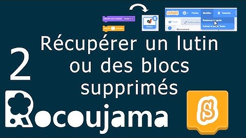 Tuto Scratch 3: Récupérer un lutin ou des blocs supprimés.