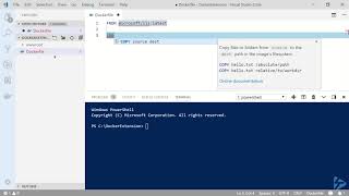how to use the docker extension for visual studio code to build a dockerfile