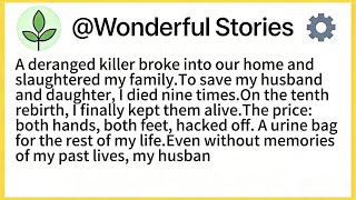 A deranged killer broke into our home and slaughtered my family.To save my husband and daughter