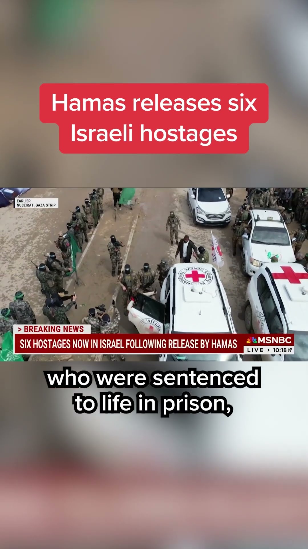 Hamas releases six Israeli hostages