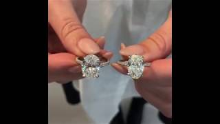 Oval Shape Diamond VS Moissanite Ring
