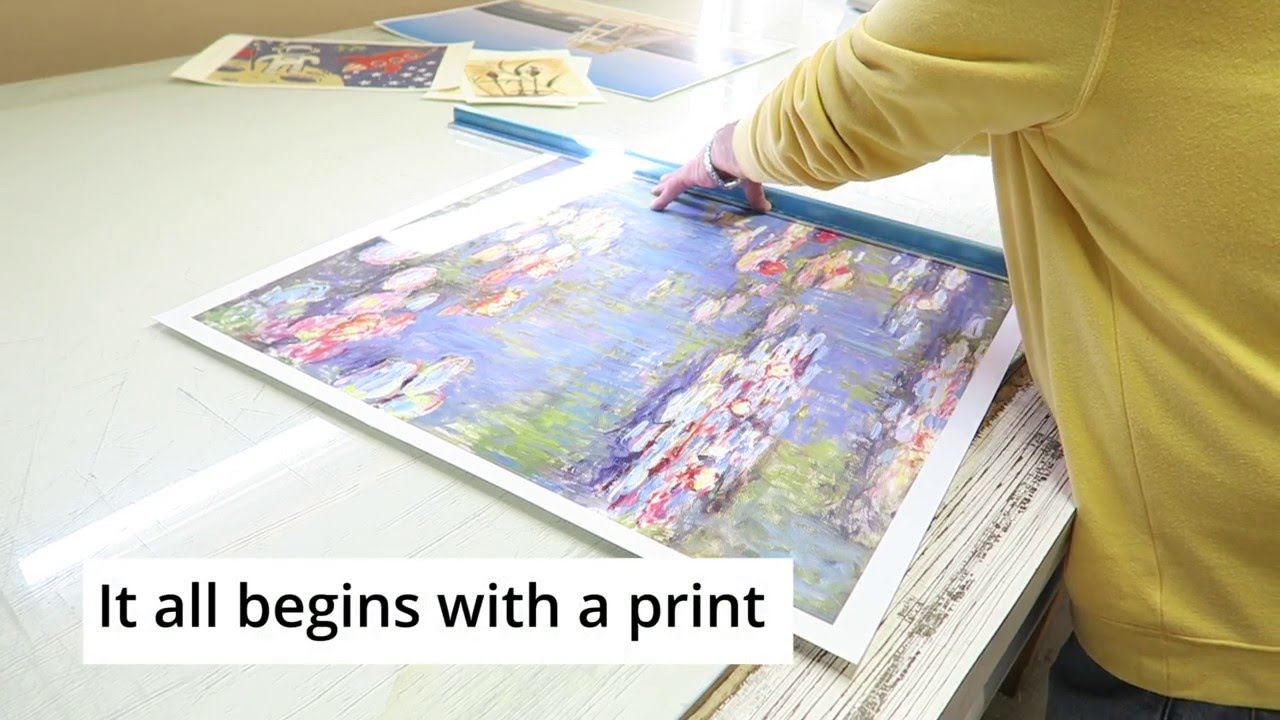 Custom Canvas Art Process FRAMED ART TV YouTube