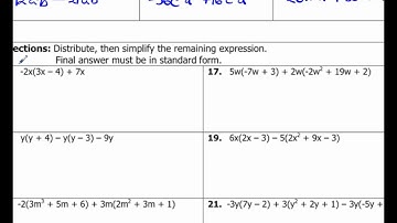 Algebra 1: 7.02 Monomial x Polynomial
