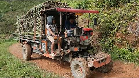 xe công nông cơ khí ngọc Hưng trở trúc đi chuyến đầu tiên cung đường nài