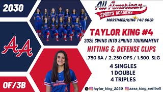 Taylor King - 2025 Swing into Spring Tournament Clips