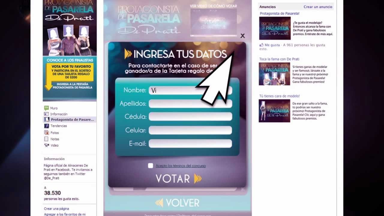 Cómo votar concurso Protagonistas de Pasarela De Prati - YouTube